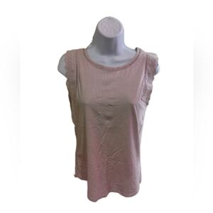 Women's Pink Lace Trim Top Banana Republic